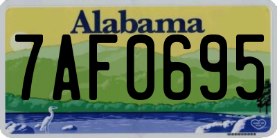 AL license plate 7AF0695
