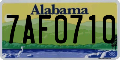 AL license plate 7AF0710