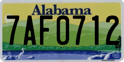 AL license plate 7AF0712