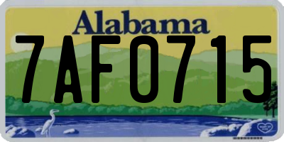 AL license plate 7AF0715