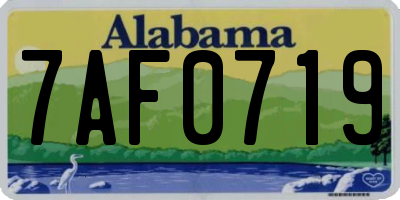 AL license plate 7AF0719