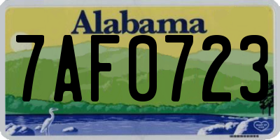 AL license plate 7AF0723