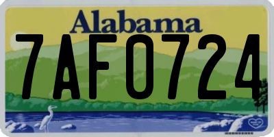 AL license plate 7AF0724
