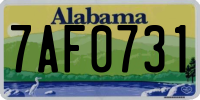 AL license plate 7AF0731