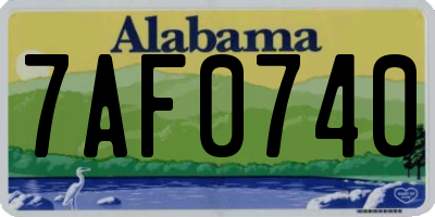 AL license plate 7AF0740