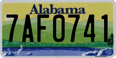 AL license plate 7AF0741