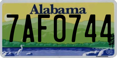 AL license plate 7AF0744
