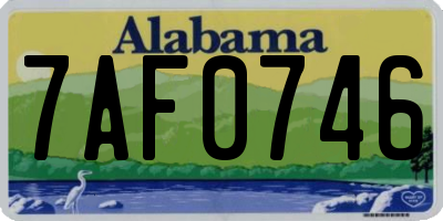 AL license plate 7AF0746