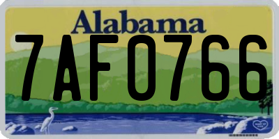 AL license plate 7AF0766