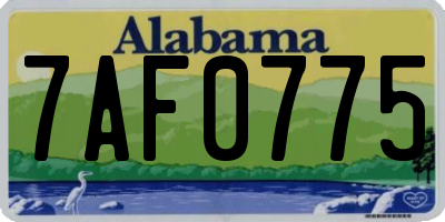 AL license plate 7AF0775
