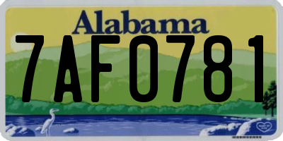 AL license plate 7AF0781