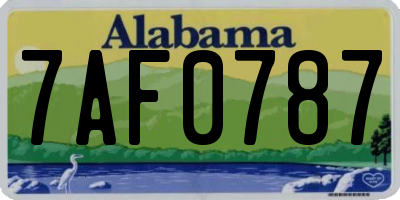 AL license plate 7AF0787