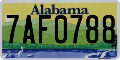 AL license plate 7AF0788