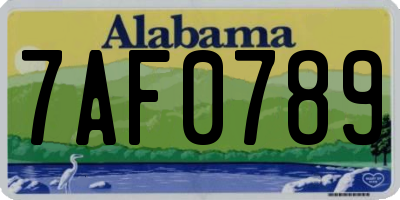 AL license plate 7AF0789