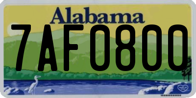 AL license plate 7AF0800