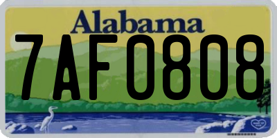 AL license plate 7AF0808