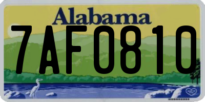 AL license plate 7AF0810