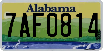 AL license plate 7AF0814