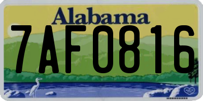 AL license plate 7AF0816