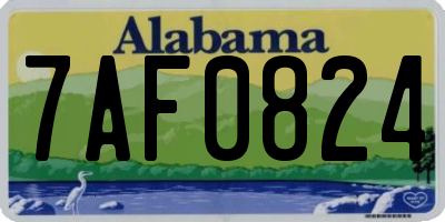 AL license plate 7AF0824