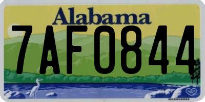 AL license plate 7AF0844