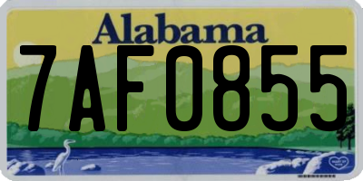 AL license plate 7AF0855