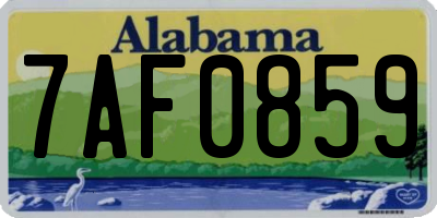 AL license plate 7AF0859