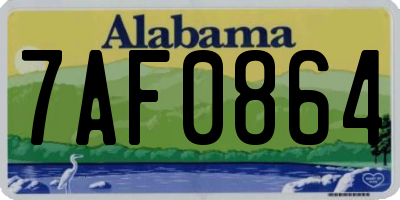 AL license plate 7AF0864