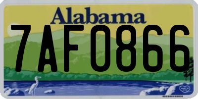 AL license plate 7AF0866