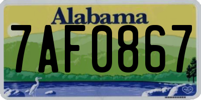 AL license plate 7AF0867