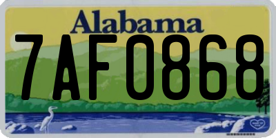 AL license plate 7AF0868