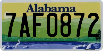 AL license plate 7AF0872