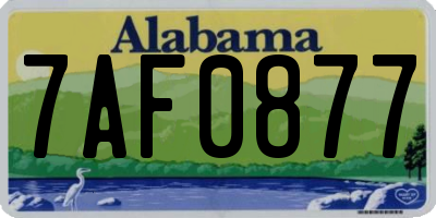 AL license plate 7AF0877