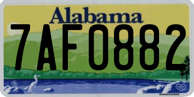 AL license plate 7AF0882