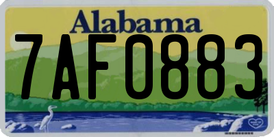 AL license plate 7AF0883