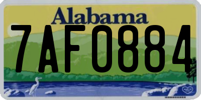 AL license plate 7AF0884