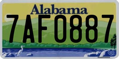 AL license plate 7AF0887