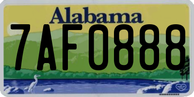 AL license plate 7AF0888