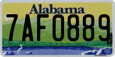 AL license plate 7AF0889
