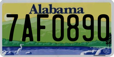 AL license plate 7AF0890