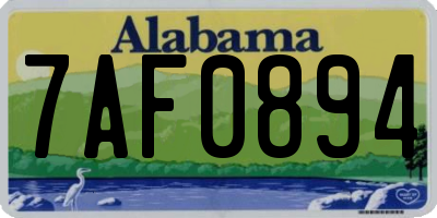 AL license plate 7AF0894