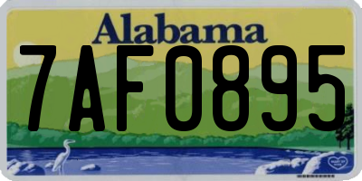 AL license plate 7AF0895