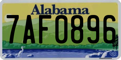 AL license plate 7AF0896