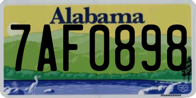 AL license plate 7AF0898