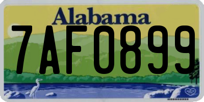 AL license plate 7AF0899