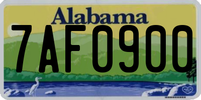 AL license plate 7AF0900