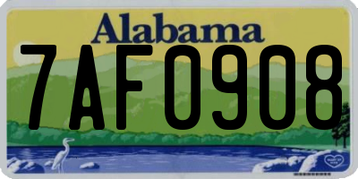 AL license plate 7AF0908