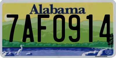 AL license plate 7AF0914