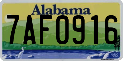 AL license plate 7AF0916