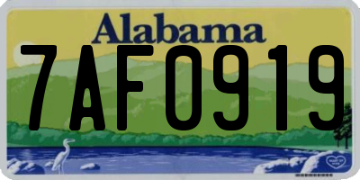 AL license plate 7AF0919